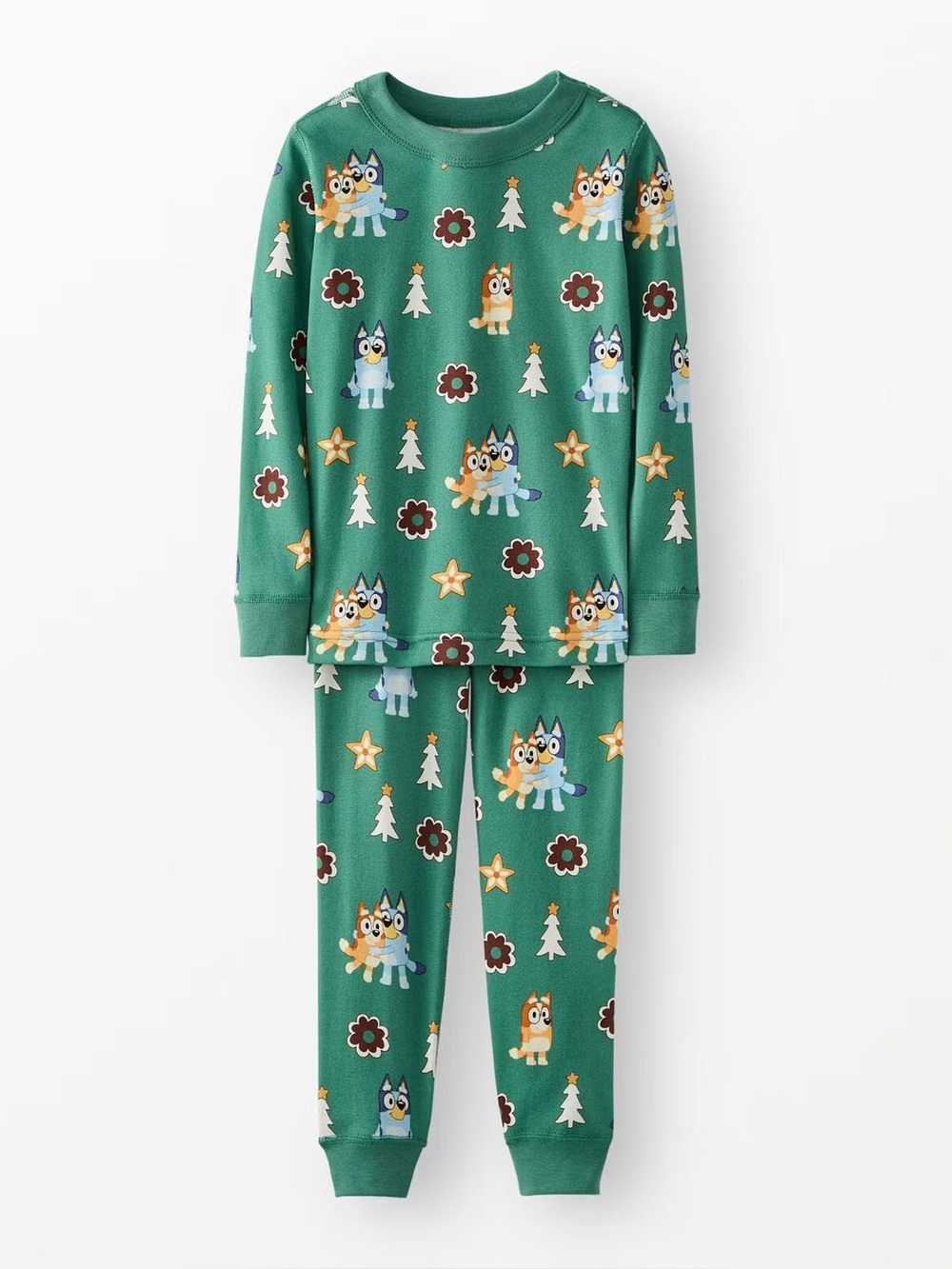 Kid’s Bluey Holiday HannaJams Long John Pajama Set, Size 14 (160 cm)